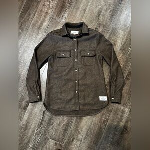 ANIAN Berlino Wool Shirt- Brown